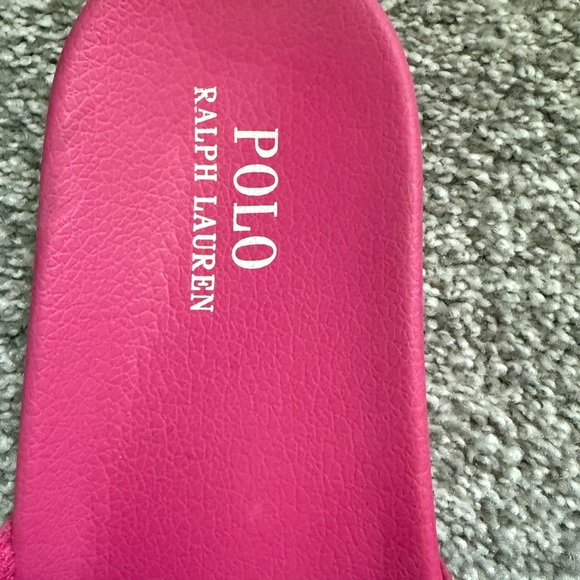 Polo by Ralph Lauren Fuchsia Kids Flip Flops - Picture 3 of 6